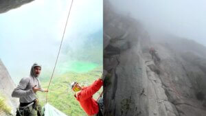 Suasana latihan Tim Merah Putih 2025 di Tebung Sumbing, Gunung kelud, Jawa Timur.